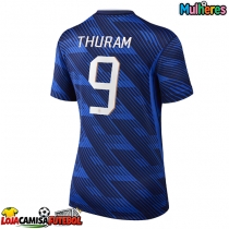 Camisa de Futebol França Marcus Thuram #9 Equipamento Principal Mulheres Mundo 2026 Manga Curta